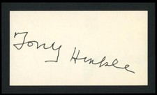 TONY HINKLE (1899-1992) autograph cut Butler University signed Basketball HOF!!