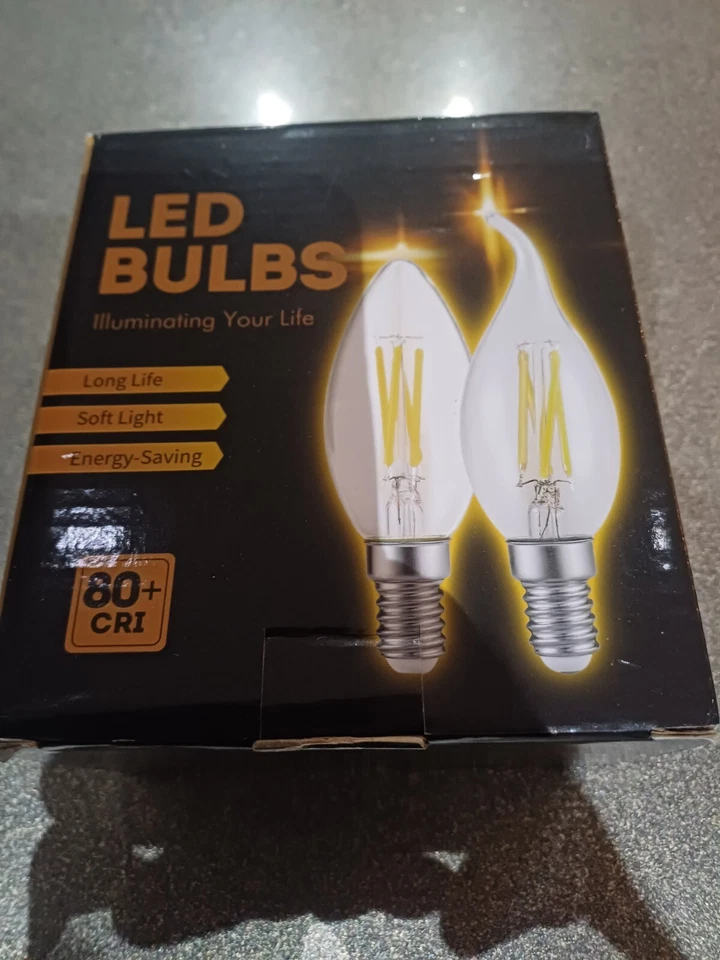 6 X 6W E14 LED Filament Bulb Candle SES Light Lamp C35. 2700k Warm White 600lm. - Image 4 of 4