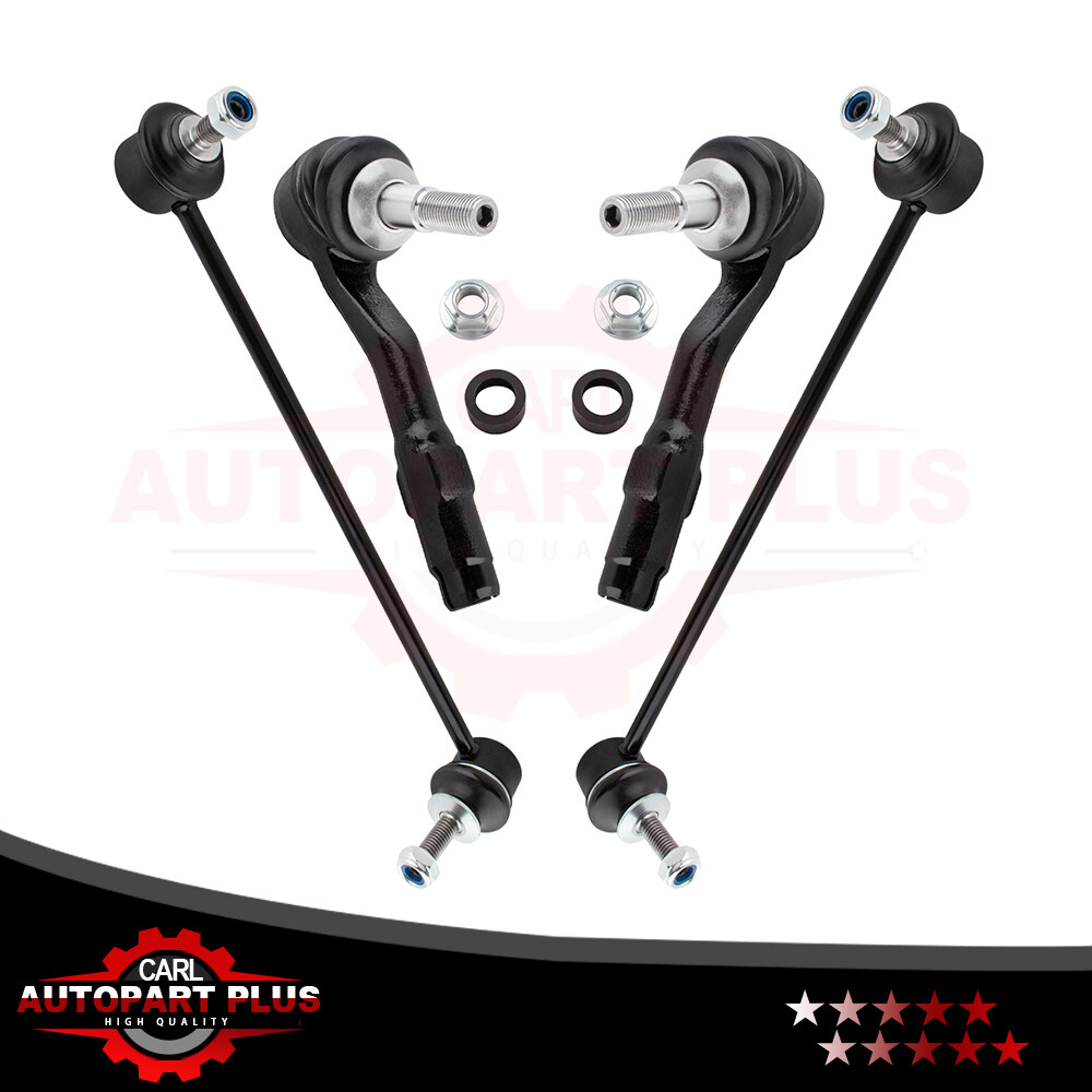 2 x Outer Tie Rod Ends + 2 x Sway Bar End Links Kit For BMW 525i 530i