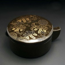 Caja de tinta de resina caligrafía antigua japonesa de 13,2 cn pincel de descanso de pintura herramienta Sumi-e