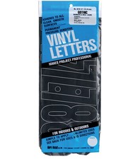 Permanent Adhesive Stick On Vinyl Numbers  Symbols 4" 49 Pieces Black New