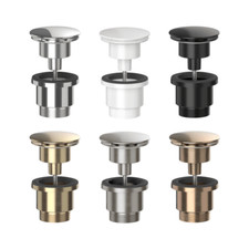 Viva Universal Bathroom Sink Basin Clicker Waste Slotted Unslotted Colours