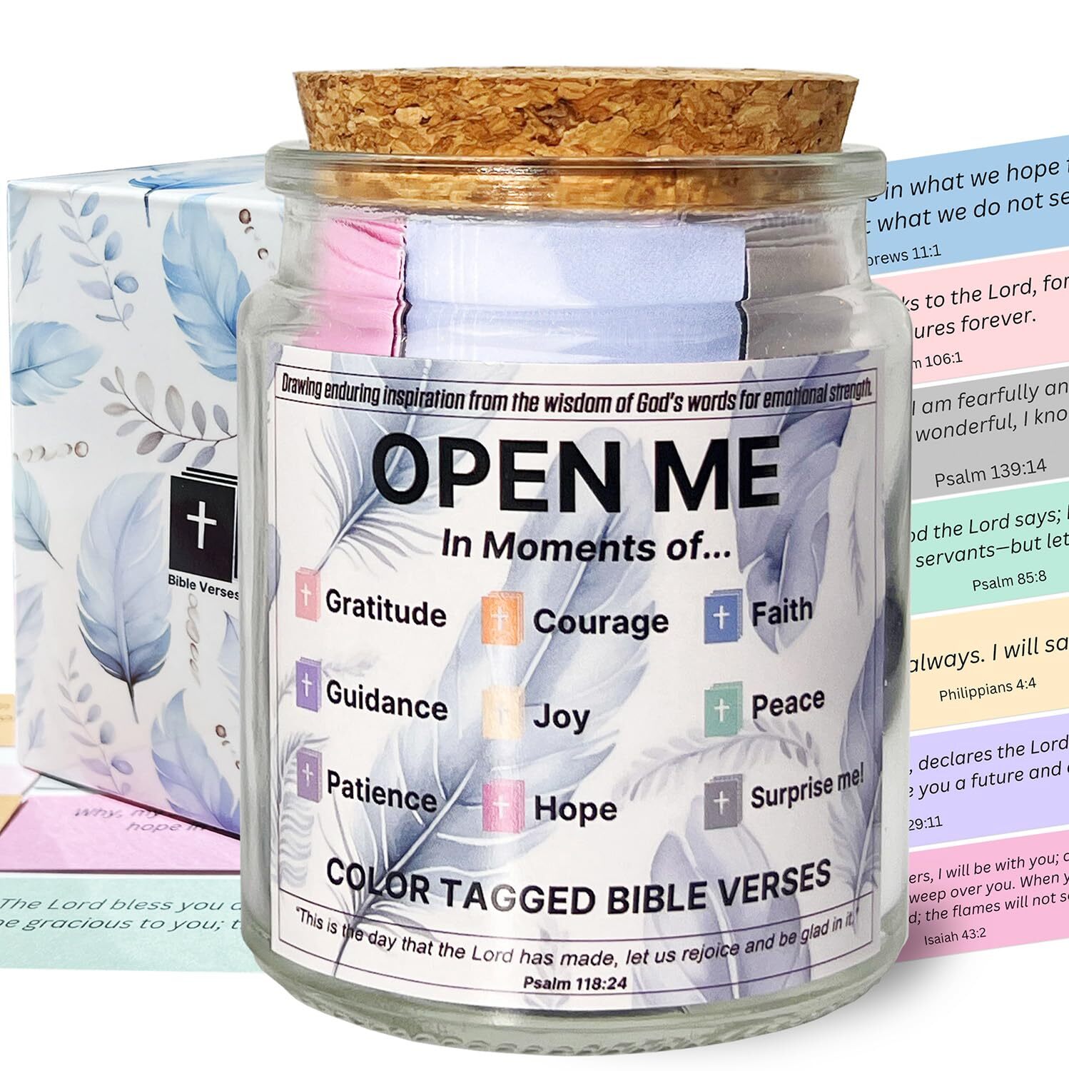 Bible Verse Jar Christian Gifts for Women Men Verses Multi