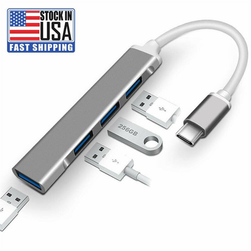 USB C Hub 4 Ports Adapter USB 3.0 Splitter for MacBook Pro Air Type-C Devices