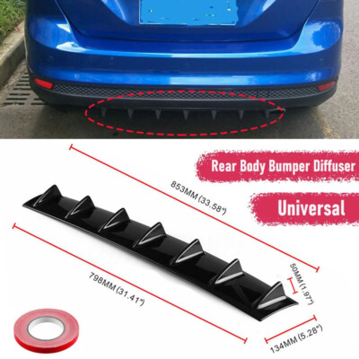 33''x 5'' 7Fin Auto Stoßstange Hinten Diffusor Heckdiffusor Diffuser Spoiler Lip