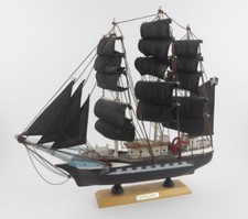 Veliero LA PERLA NEGRA Modellino Barca Nave in Legno VINTAGE Boat PIRATI CARAIBI