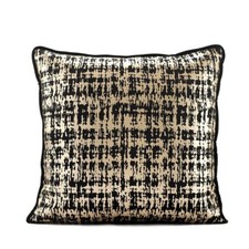 Image of Velvet Cushion Cover 18x18" (45x45 cm) - Luxury Plain Gold Stamping Design