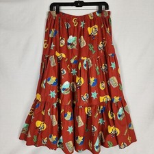 B Fashions Vintage Western Full Skirt L 