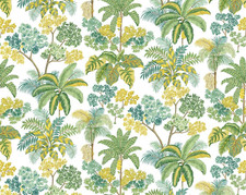 OSBORNE & LITTLE CURTAIN FABRIC DESIGN Malabar 3.4 METRES GREEN INDOOR/OUTDOOR