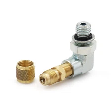 Ford Powerstroke Diesel 7.3 Fuel Pressure Test Adapter Schrader Fitting 90 Elbow