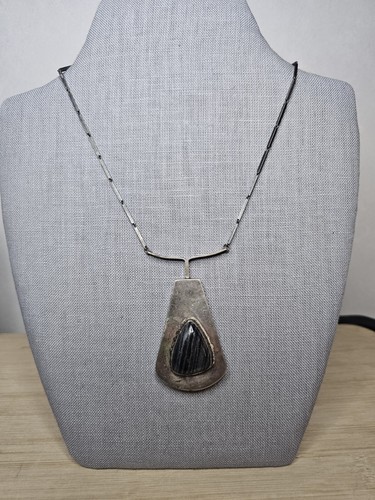 Swedish Sterling Silver Ore Necklace by Lennart Haglund 1960s