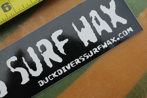 Duck Divers Surf Wax Surfboard Grip Black White Rare SW1 Vintage Surfing STICKER - Picture 3 of 3