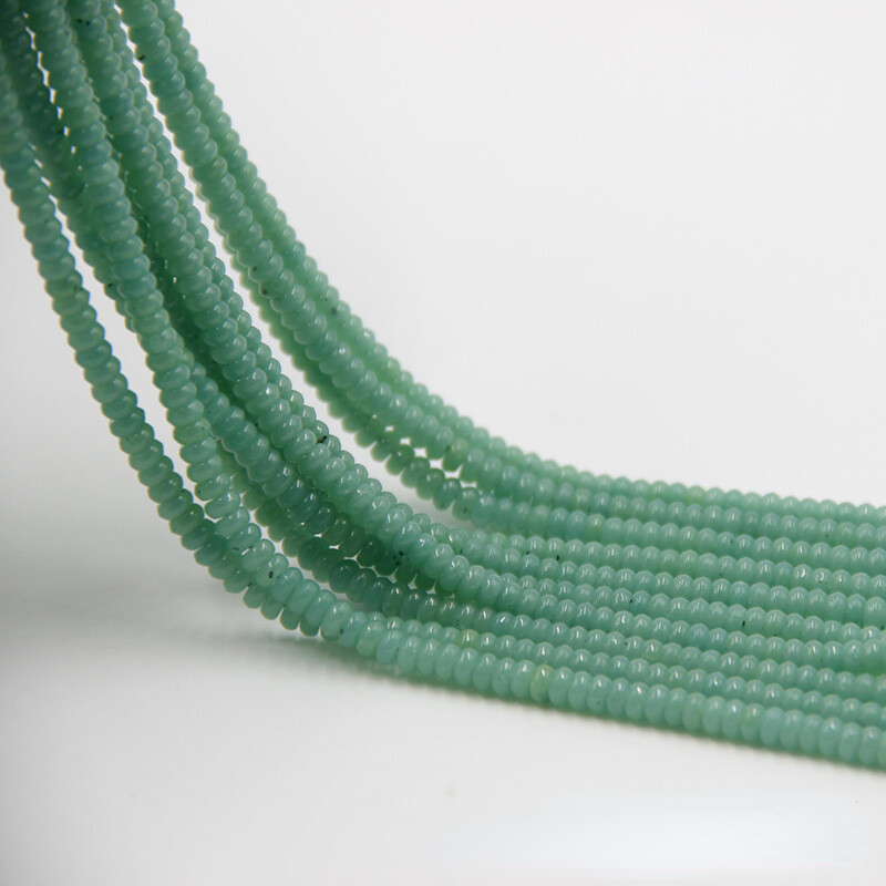 New Pretty 2x4mm Faceted Green Aventurne Agate Roundlle Gemstone Necklaces 18 | eBay