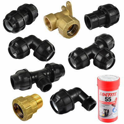 Agora-Tec PE Verbinder – Reduziert Von 25 Mm Auf 20 Mm, Schwarz, Für Bewässerungsanlagen, Max. 10 Bar