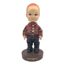 BUDDY LEE Bobbin Head Doll 7.5 Inch Ceramic Lee DUNGAREES