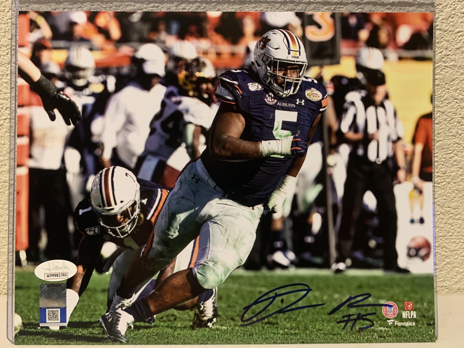 Derrick Brown Autographed Signed Auburn Tigers 8x10 Photo JSA 