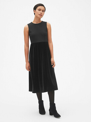 gap sleeveless midi dress Sleeveless Boatneck Midi Dress