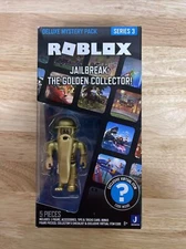Roblox Series 3 Jailbreak The Golden Collector Deluxe Mystery Figure Pack W/Code