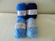 Yarn Cleckheaton FLEUR 8ply Acrylic Blue Fluffy Knitting Craft Hobby Australia
