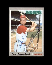 Lou Klimchock Hand Signed 1970 Topps Cleveland Indians Autograph