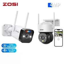 ZOSI 4MP PTZ Wireless Security IP Camera Outdoor WIFI Camera Human Car Detect