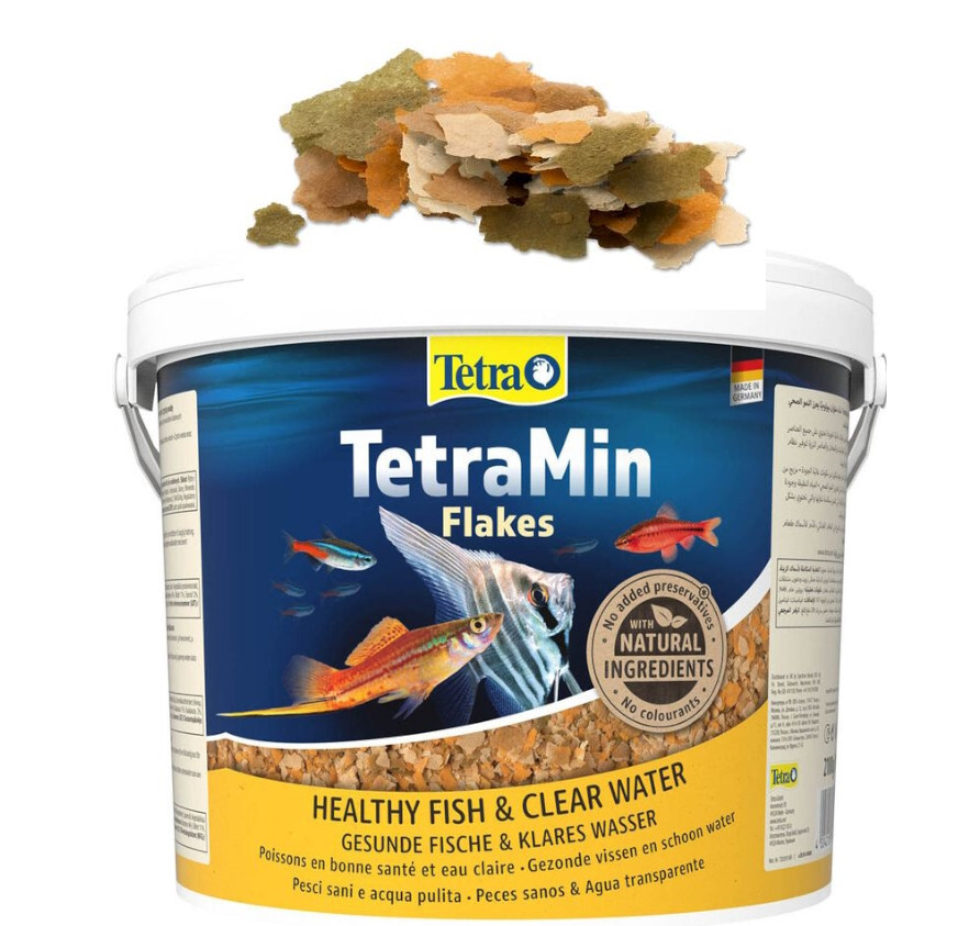 Flocons Tetramin Nourriture Premium Grand Volume 10L pour Élevage et Grands Aquariums
