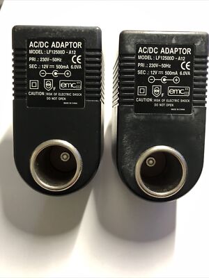 AC/DC Adaptor LF12500D A12 230V-50Hz emc  (2 pack) Free USA shipping