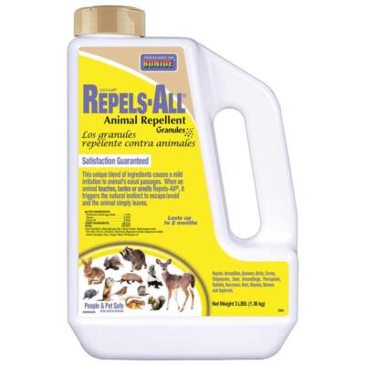Bonide 3 lbs Repels-All Animal Repellent Granules Squirrels Deer Rabbit Raccoon