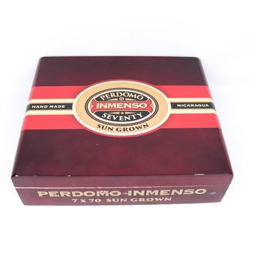 Perdomo Inmenso 7 x 70 Sun Grown Empty Wood Cigar Box 9.75" x 8" x 2.75" - Picture 2 of 12
