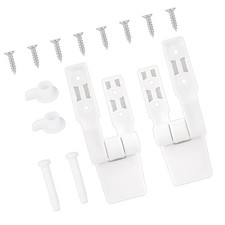 2Pcs Toilet Seat Hinge Replacement, Plastic Toilet Bolts Kit with Screws and ...