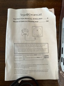 Sega Dreamcast Console Complete In Box - Tested Working Instructions