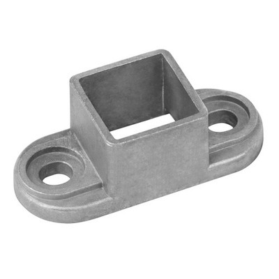 20 Pack 1'' x 1'' Square Post Flange Base Aluminum Wall Mount Rail End Bracket ...