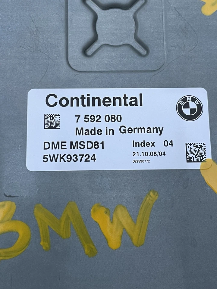 BMW 535i 335i 2009 ECU 7592080 MSD81 ECM PCM DME módulo de control del motor Foto 2 de 4