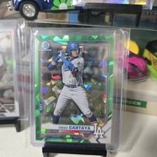 2021 Bowman Chrome Draft Sapphire Edition - Diego Cartaya #BDC-155 Green /50 