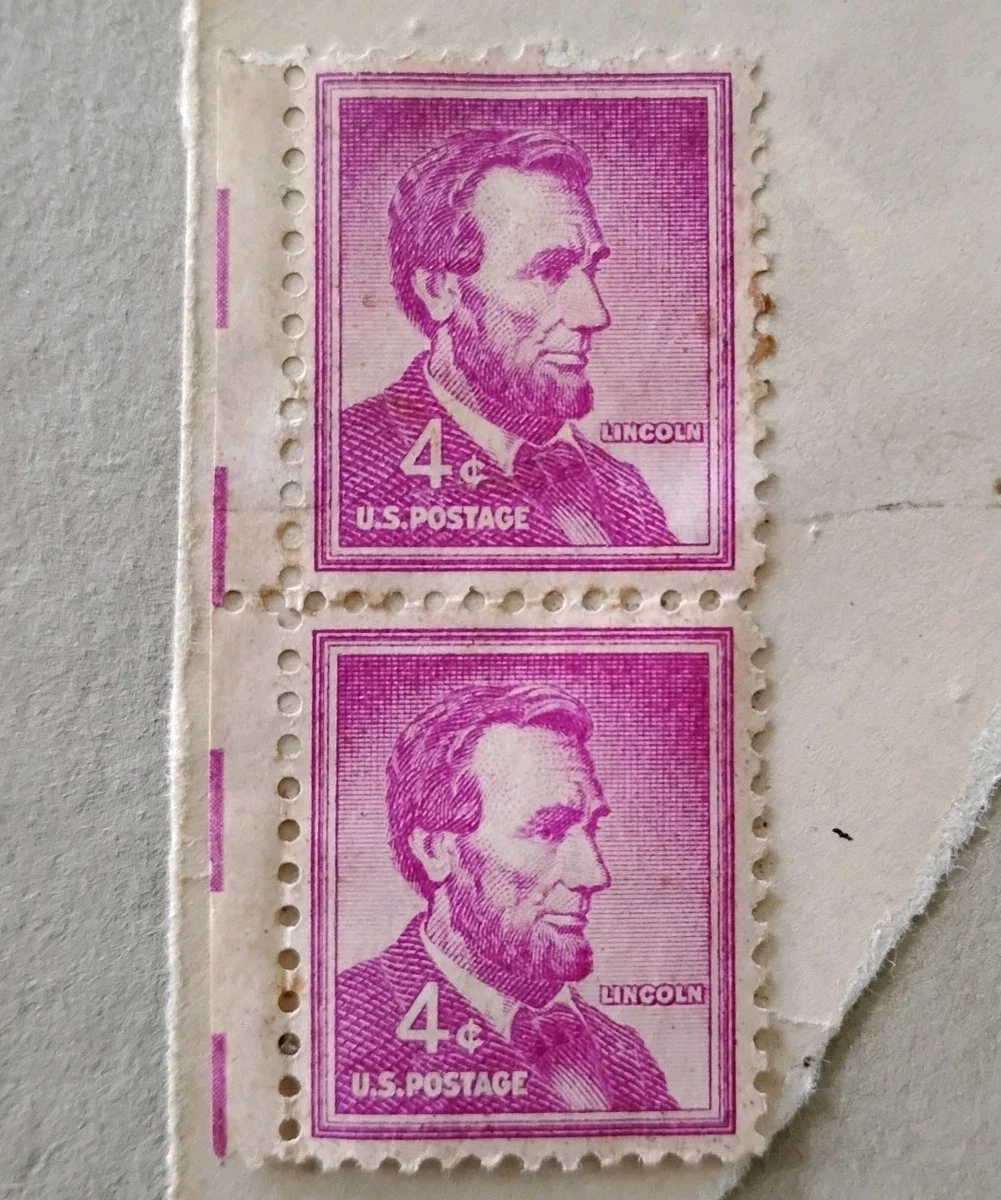 Abraham Lincoln 4 Cent Stamp In Unused Us Stamps (1941-Now) for