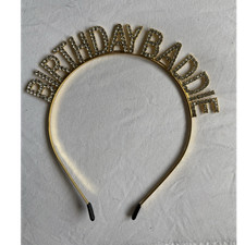 Gold Rhinestone Tiara Headband Birthday Party Costume Accessory Theme