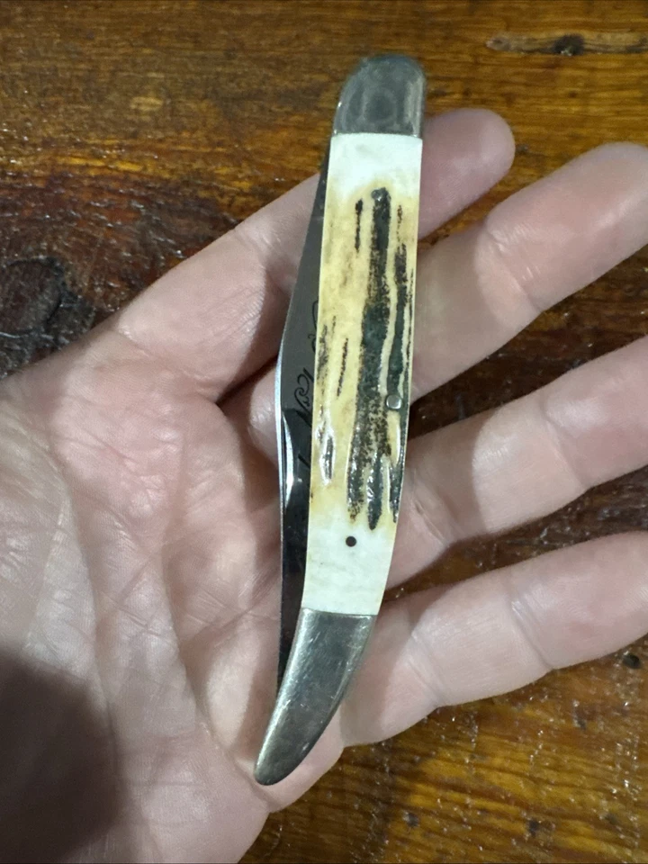 CUCHILLO PALILLO DE DIENTES JUMBO VINTAGE PARKER CUT CO con mango de ciervo. Saturday Night Spec. Foto 2 de 4