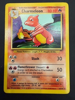 Pokémon TCG Charmeleon Base 24/102 Regular LP!