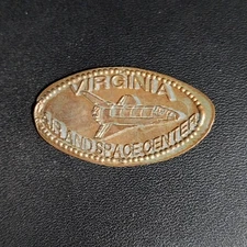 Space Shuttle Virginia Air and Space Center- Press Coin Elongated Penny Souvenir