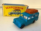 Vintage 1960s Lesney Matchbox Series No 12 BLUE SAFARI LAND ROVER -with Box
