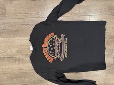 adidas The Simpsons Krusty Burger Black Long Sleeve Men's T-Shirt Size M