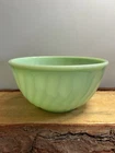 Vintage Fire King Green Jadeite Swirl 8" Mixing Bowl Marked