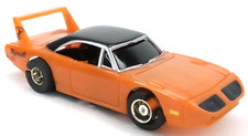 Tyco Slot Car Orange Plymouth Superbird With Black Roof Vintage 1990s