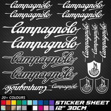 16x CAMPAGNOLO Vinyl Decal Stickers Sheet Bike Frame Cycling Cycle Bicycle MTB