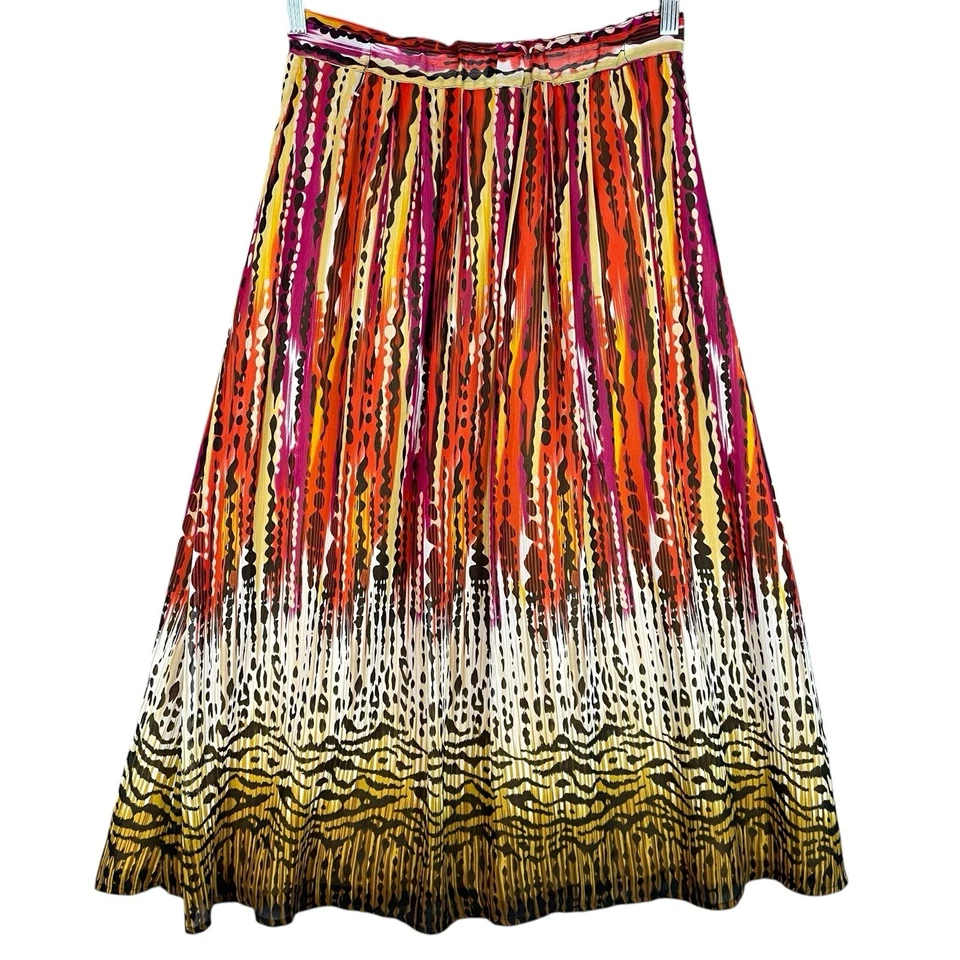 Peter Nygard A-Line Skirt Size 8 Animal Abstract Print Boho Festival Chic Lined - Image 2 of 4