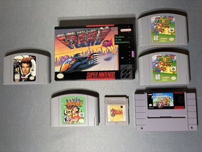 Authentic Super Mario 64 X2 - Mario Kart - GoldenEye 007 F-Zero Nintendo 64 N64