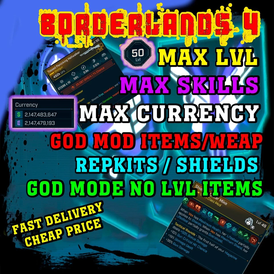 Borderlands 4 🌟 META WEAPONS & ITEMS 🌟 MEGA GEAR LIST 🌟1 LVL ITEMS🌟