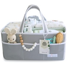 Lily Miles Baby Diaper Caddy - Large Organizer Tote Bag for Newborn essential...