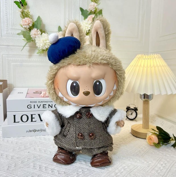 (No Doll)Compatible Winter Coat Set for 38CM LABUBU The Monsters Replace Clothes