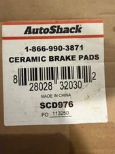 Front Ceramic Brake Pad Set For Toyota Tundra Gen1. 2001-2006. SCD976. D976